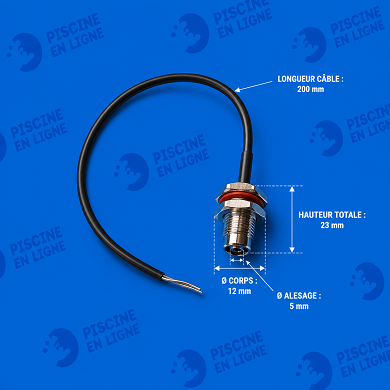 Connecteur BNC femelle + câble 220mm (MICRODOS)