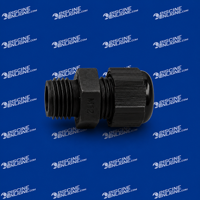 Presse-étoupe M12x1.5 noir (clé de 15) (Microdos)