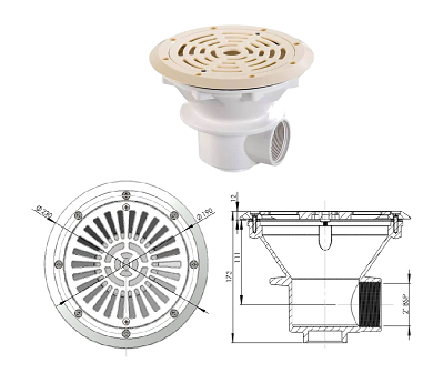 Bonde de fond Ø 210mm 2