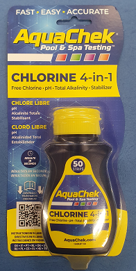 Bandelette d'analyse CHLORE/ PH /STABIL/ ACIDE CYANAURIQUE (x50)