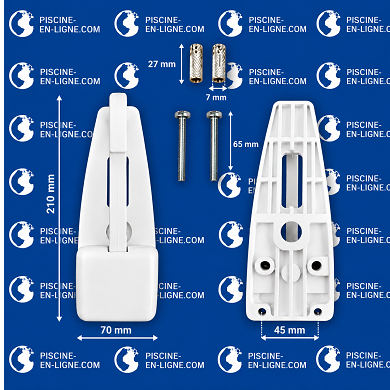 Feex'o accrochage de sécurité long BLANC Hydra système + 2 vis