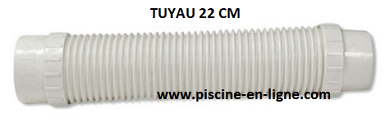 Tuyau 22 cm  MANTA  blanc ZODIAC