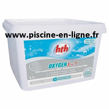 HTH Oxygen 3 en 1, galet 200g multifonctions,  3.2 kg    