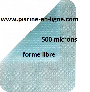 Bache a bulle 500 micron BLEU CRISTAL NON BORDEE  forme libre