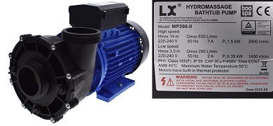 Pompe spa LX Whirlpool WP200II - 2HP ( 1.5 Kw) Bi-vitesse 
