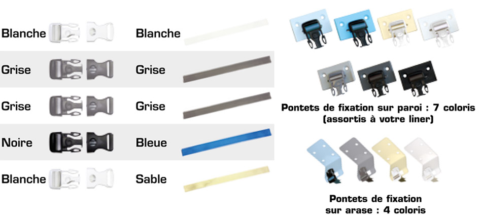 Sangle sable avec clip côté paroi et côté lame ANNONAY