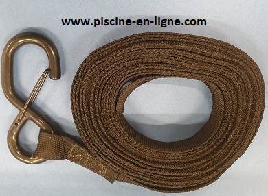 Laniere avec crochet en acier seule (pieces détachée ) de 8 métres