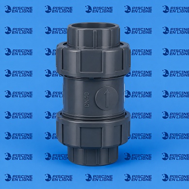 Clapet PVC anti retour 50  à ressort JPP 