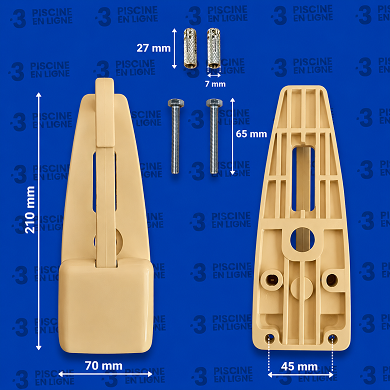 Feex'o accrochage de sécurité long SABLE Hydra système + 2 vis