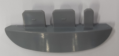 Ailettes GRIS GALET profilées GAUCHE bouchon 83mm larg.20mm (x12)ABRI