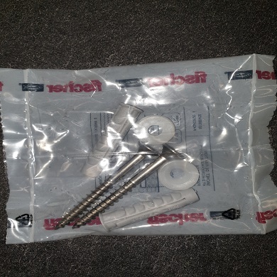 Vis en sachet de fixation de kit de sécurité tablier facade chevillé 