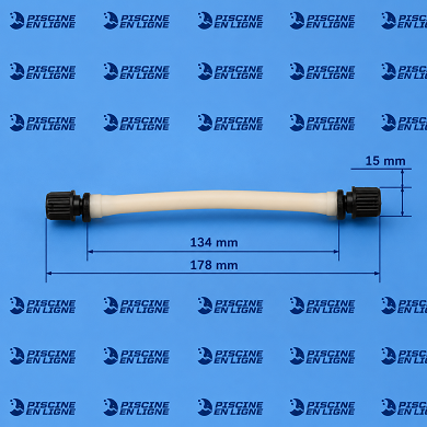 Tube santoprène (avec raccords 00.014.000) Ø7 mm. L155 mm (Microdos) 