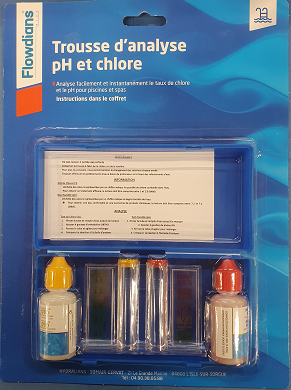 Trousse d'analyse Chlore/Brome/PH bouteille