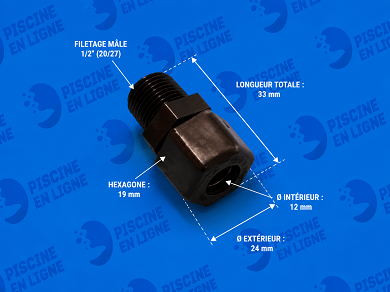 Porte-sonde PSS3 ZODIAC régulateur chlore/ph perfect (remplacé 4832)